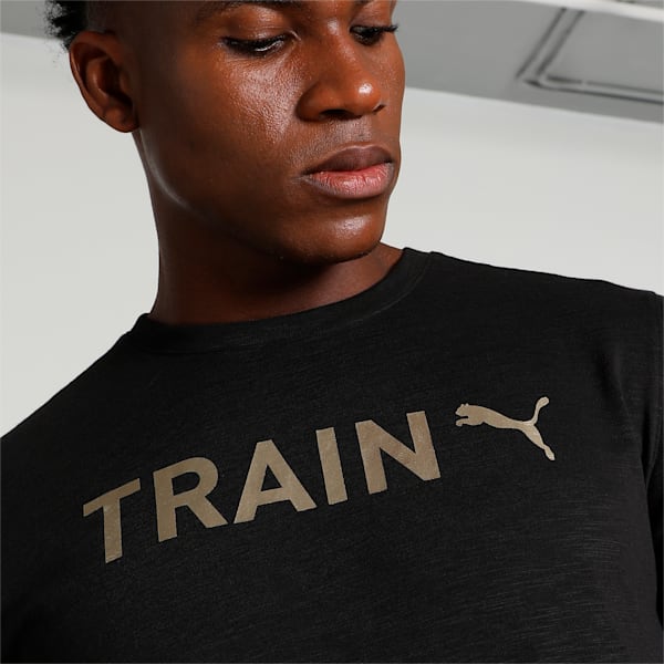 Men's Training T-shirt, PUMA Black-Q3 Graphic, extralarge-IND