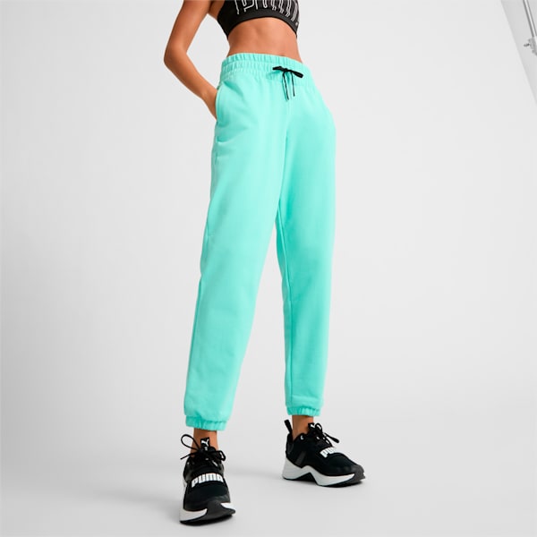 Light Terry Women's Joggers, Electric Peppermint, extralarge