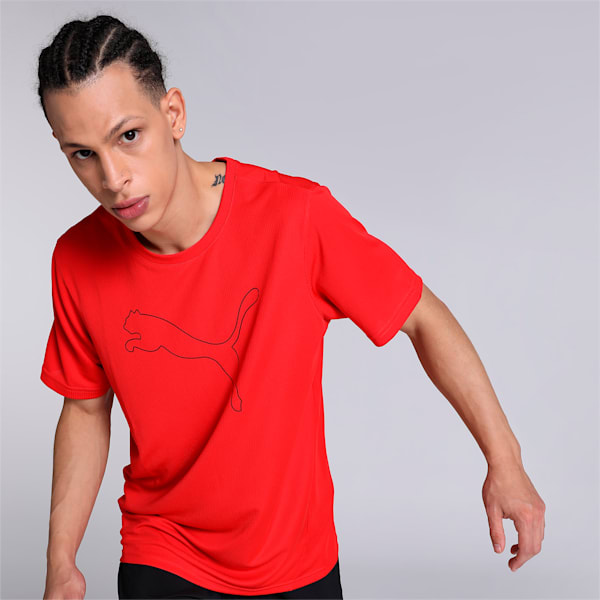 Performance Cat Regular Fit Mens Training T-Shirt, High Risk Red, extralarge-IND