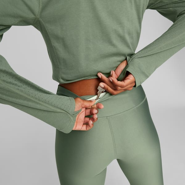 Leggings de cintura alta W RUN para mujer, Eucalyptus, extralarge