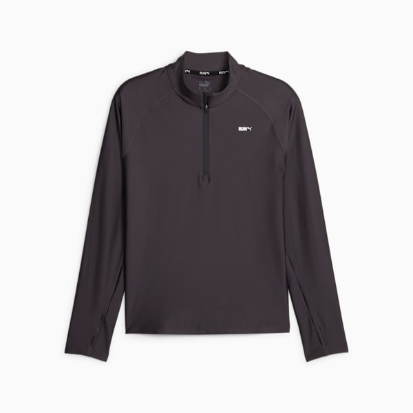 M RUN Men's Running Quarter-zip, Flat Dark Gray, extralarge