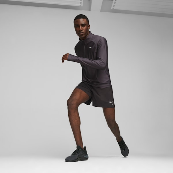 M RUN Men's Running Quarter-zip, Flat Dark Gray, extralarge