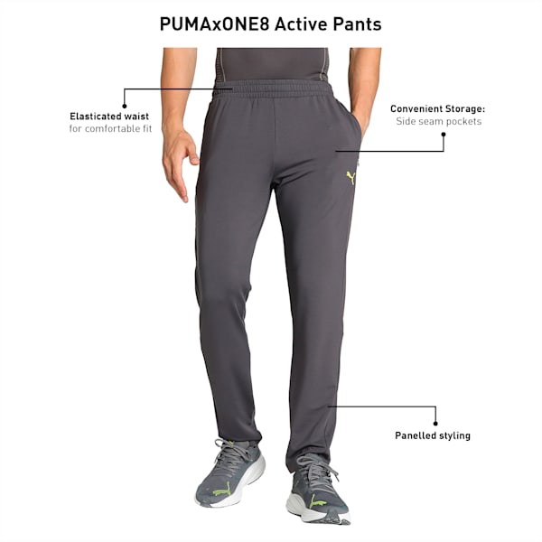 PUMA x one8 Active Men's Training Pants, Dark Coal, extralarge-IND