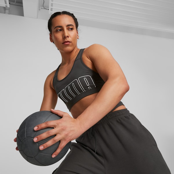 Bra para entrenar estampado 4Keeps, PUMA Black-Puma Fit AOP, extralarge