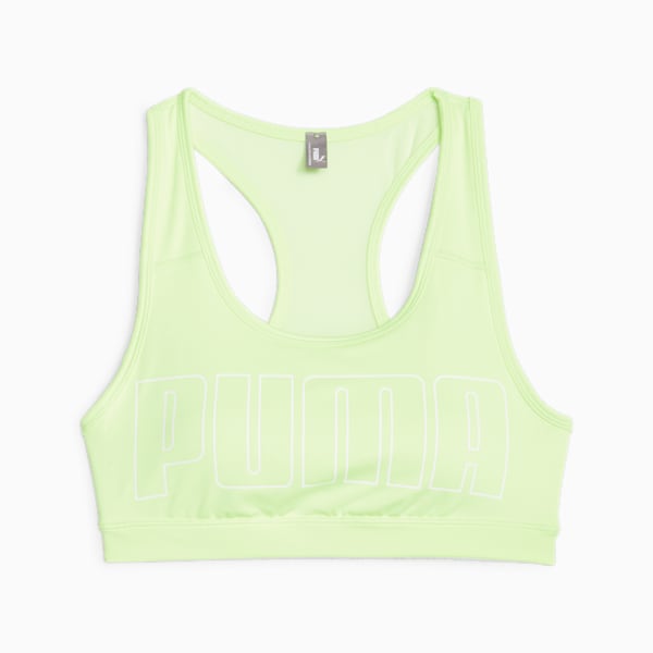 4Keeps Women's Graphic Training Bra, Speed Green-Puma Fit AOP, extralarge