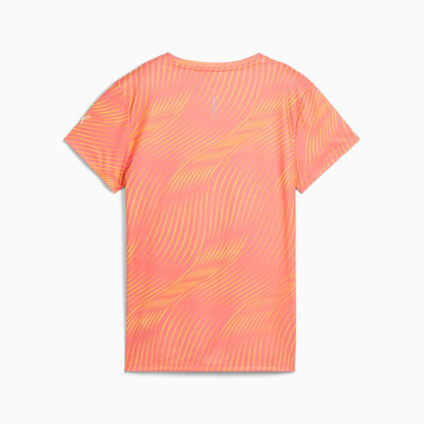 ウィメンズ ランニング フェイバリット AOP 半袖 Tシャツ, Sunset Glow-Sun Stream, extralarge-JPN