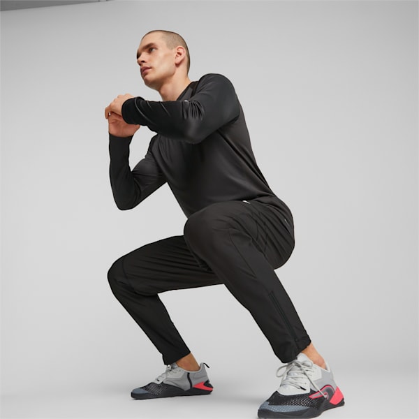 メンズ トレーニング PUMA FIT ロゴ Tシャツ 長袖, PUMA Black, extralarge-JPN