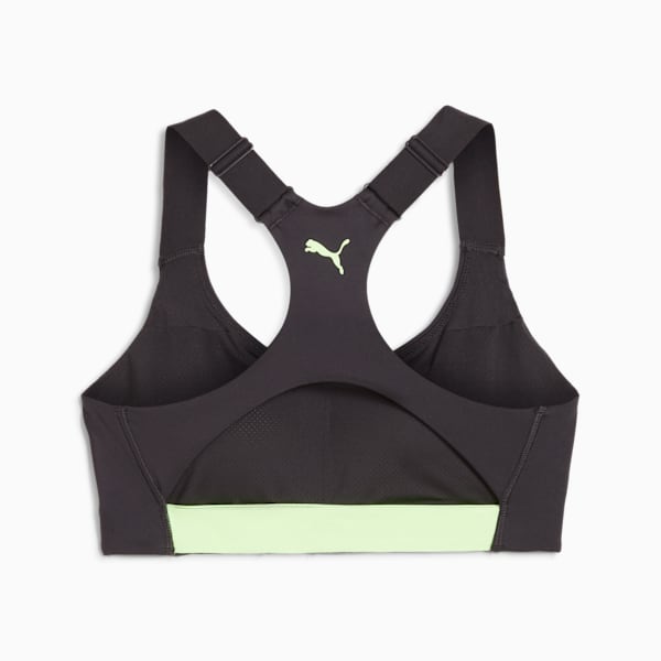 PUMA FIT 4KEEPS EVERSCULPT Medium Impact Bra, Flat Dark Gray-Fizzy Apple, extralarge