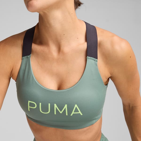 PUMA FIT 4KEEPS EVERSCULPT Medium Impact Bra, Eucalyptus, extralarge