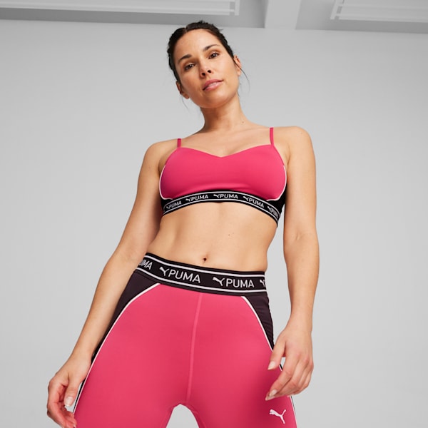 Top deportivo con tirantes para mujer MOVE STRONG, Garnet Rose, extralarge