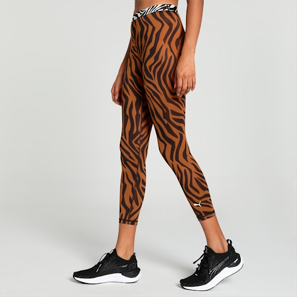 Animal Remix Women's High-Waisted 7/8 Training Tights, Teak, extralarge-IND