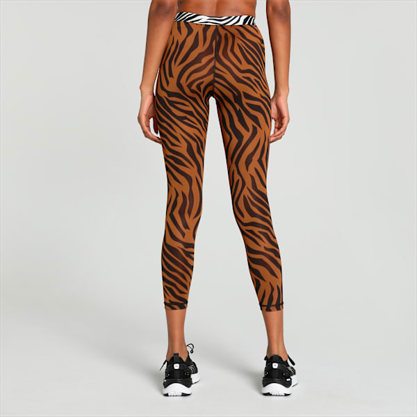 Animal Remix Women's High-Waisted 7/8 Training Tights, Teak, extralarge-IND