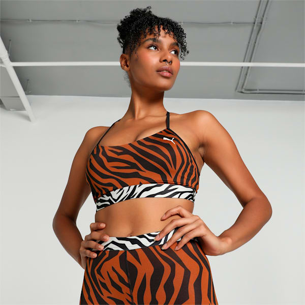 MOVE ANIMAL REMIX Women's Training Bra, Teak, extralarge-IND