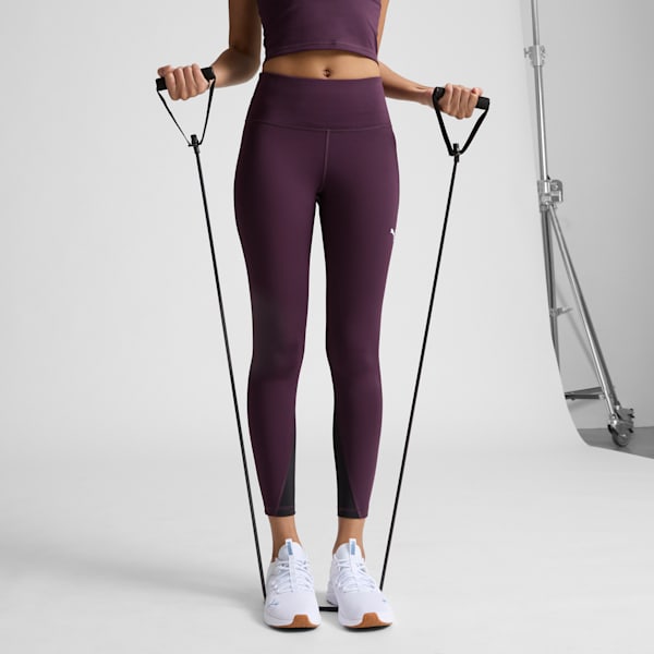 Mallas 7/8 de entrenamiento para mujer Train All Day, Midnight Plum, extralarge