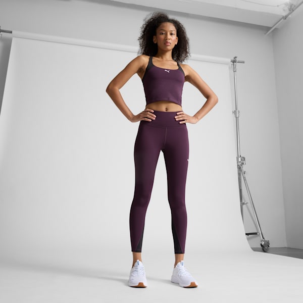 Mallas 7/8 de entrenamiento para mujer Train All Day, Midnight Plum, extralarge