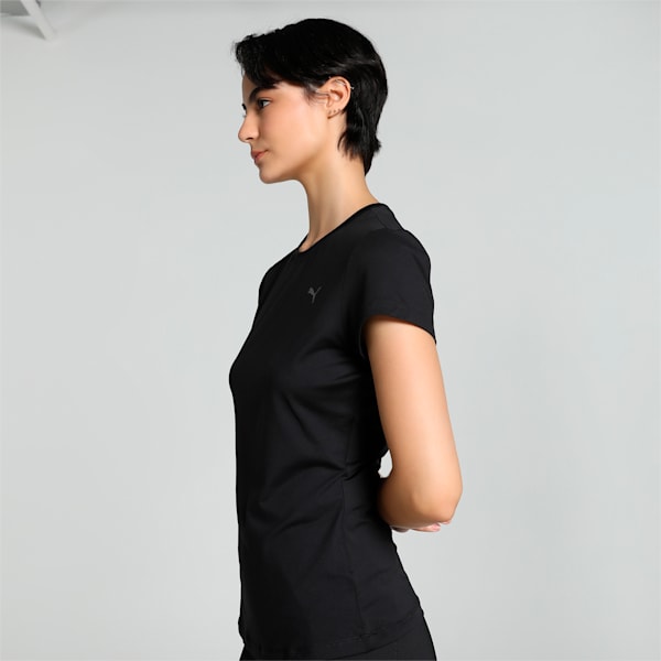 Studio Sheer Women's Training T-shirt, PUMA Black, extralarge-IND