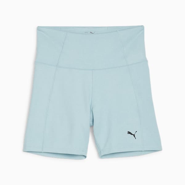 STUDIO FOUNDATIONS Women's Training Biker Shorts, Turquoise Surf Heather, extralarge-IND