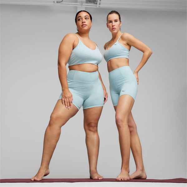 STUDIO FOUNDATIONS Women's Training Biker Shorts, Turquoise Surf Heather, extralarge-IND