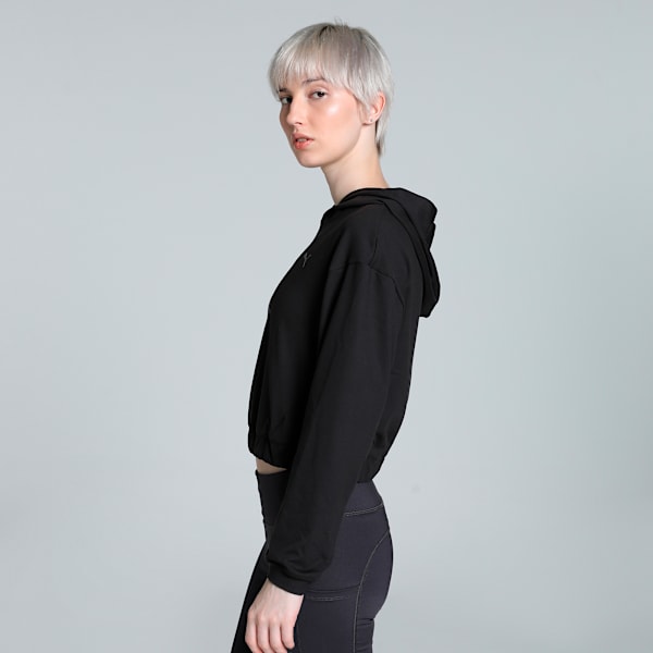 Studio Foundations Women's Relaxed Fit Training Hoodie, PUMA Black, extralarge-IND