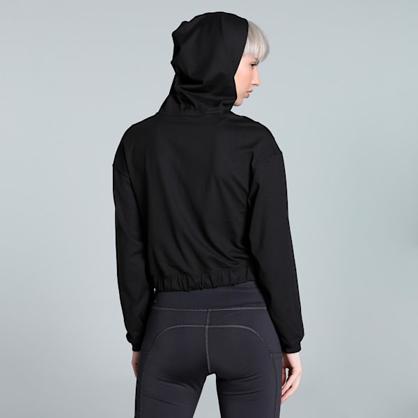 Studio Foundations Women's Relaxed Fit Training Hoodie, PUMA Black, extralarge-IND