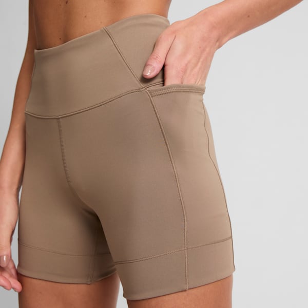 Mallas cortas de entrenamiento para mujer STUDIO ULTRABARE, Totally Taupe, extralarge