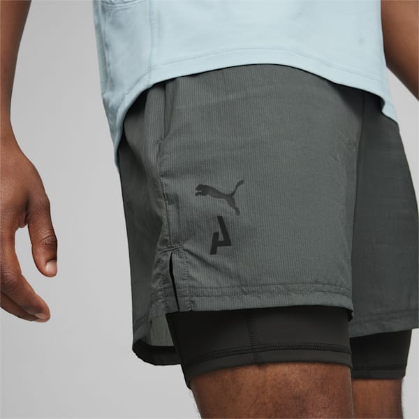 SEASONS 2-in-1 Men's Running Shorts, Mineral Gray-PUMA Black, extralarge-IND