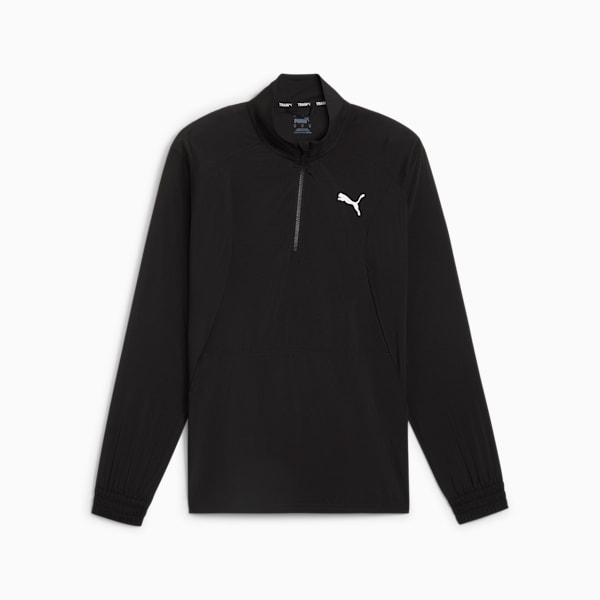 PUMA FIT Woven Men's Quarter Zip Sweater, PUMA Black, extralarge