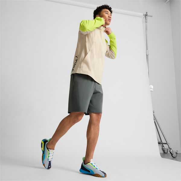 PUMA FIT Woven Men's Quarter Zip Sweater, Putty-Lime Pow, extralarge