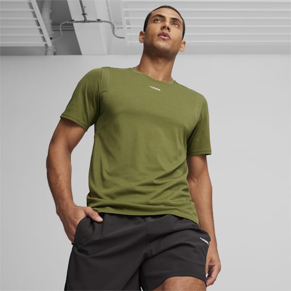 PUMA FIT TriBlend Men's Training T-shirt, Olive Green, extralarge-IDN