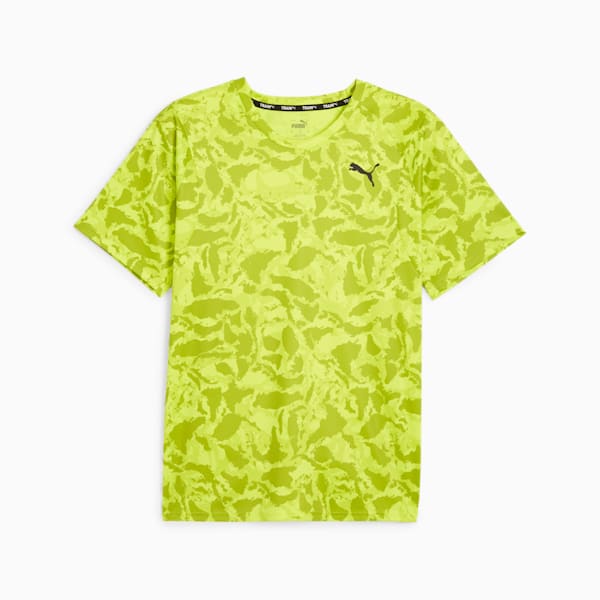 PUMA FIT Ultrabreathe Men's AOP Tee, Lime Pow-Q1 print, extralarge