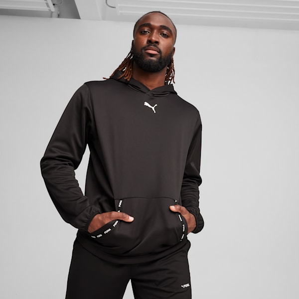 PUMA Fit PWRFleece Men's Hoodie, PUMA Black, extralarge