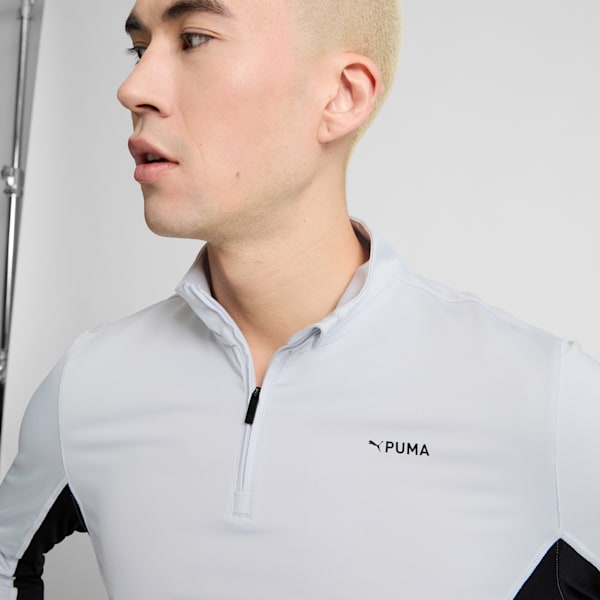 PUMA FIT Polyspan Quarter Zip Men's Pullover, Silver Mist, extralarge