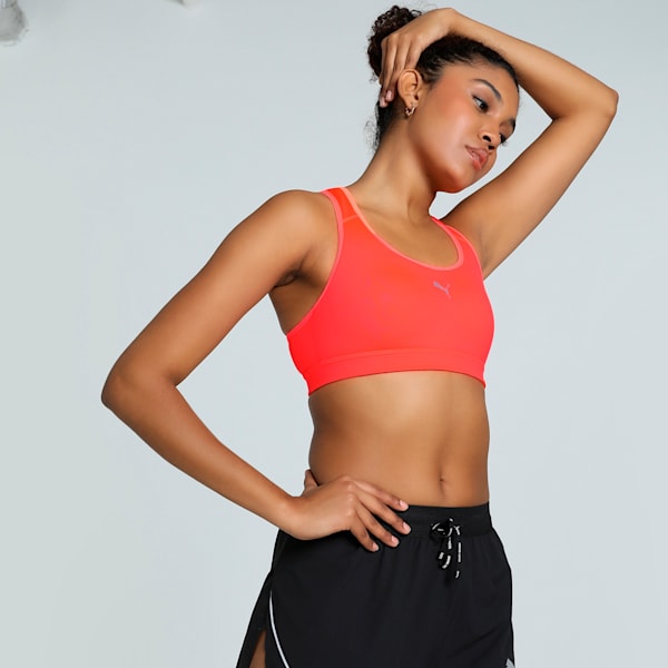 4KEEPS Women's Running Bra, Glowing Red, extralarge-IND