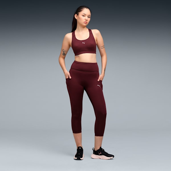 4KEEPS Women's Running Bra, Ruby Shimmer, extralarge-IND