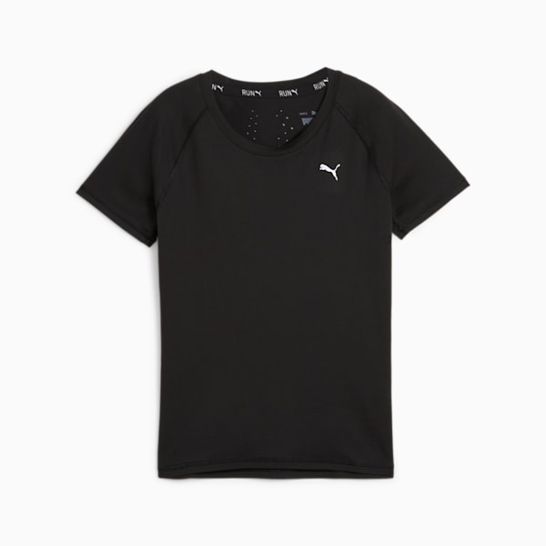 RUN CLOUDSPUN Women's Slim Fit Running T-shirt, PUMA Black, extralarge-AUS