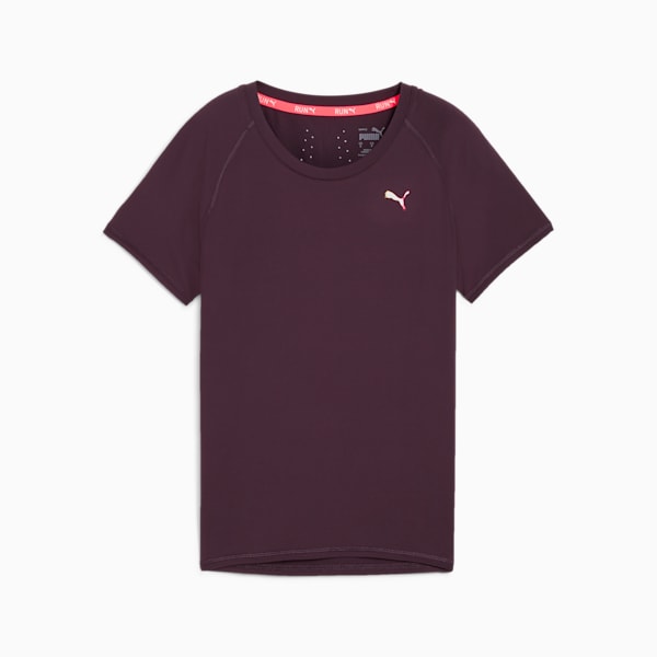 RUN CLOUDSPUN Women's Running Tee, Midnight Plum, extralarge