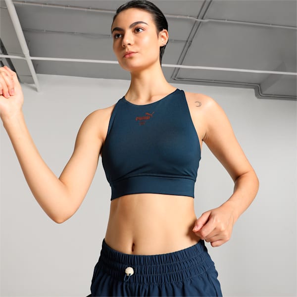 PUMA x FIRST MILE Women's PWR Running Bra, Club Navy, extralarge-IND