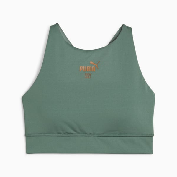 PUMA x FIRST MILE Women's PWR Running Bra, Eucalyptus, extralarge-IND