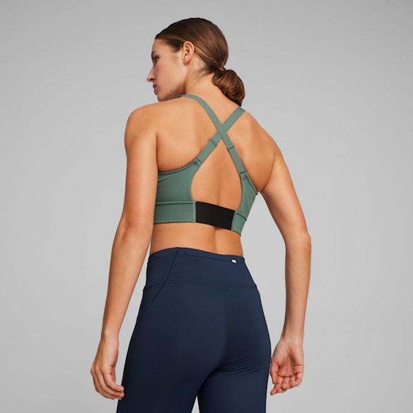 PUMA x FIRST MILE Women's PWR Running Bra, Eucalyptus, extralarge-IND