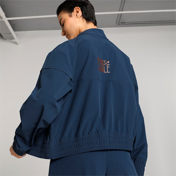 PUMA x First Mile Women's Running Jacket, Club Navy, extralarge-IND