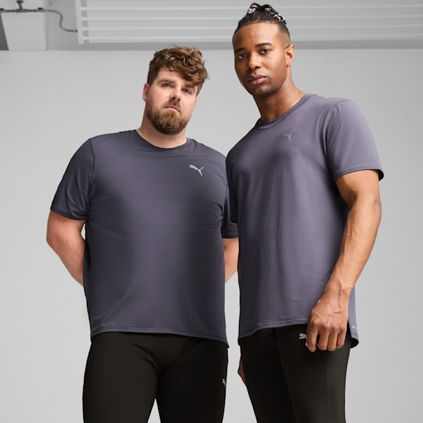 RUN CLOUDSPUN Men's Short Sleeve Running Tee, Galactic Gray, extralarge