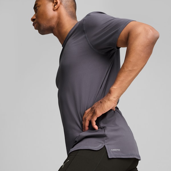 RUN CLOUDSPUN Men's Short Sleeve Running Tee, Galactic Gray, extralarge