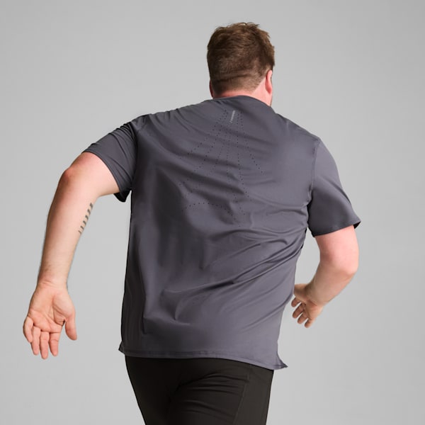 RUN CLOUDSPUN Men's Short Sleeve Running Tee, Galactic Gray, extralarge