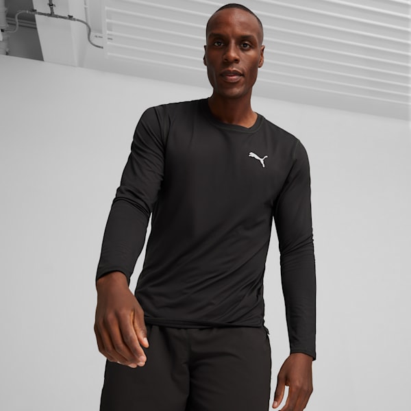 RUN CLOUDSPUN Long-Sleeve Men's Running Tee, PUMA Black, extralarge