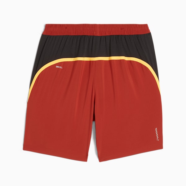 Orange running shorts top