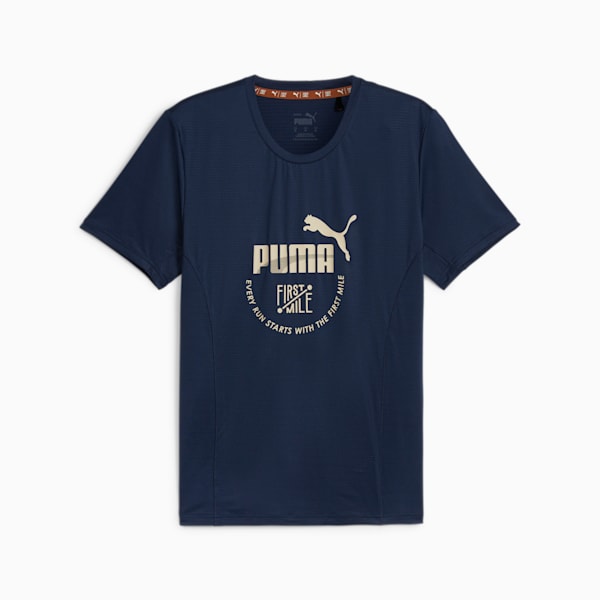 PUMA x First Mile Men's Running Tee, Club Navy, extralarge