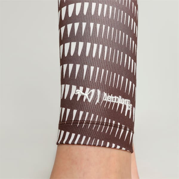 PUMA x lemlem Women's High-Waisted Tights, Dark Chocolate, extralarge-IND