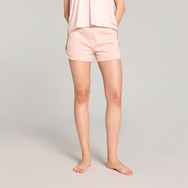 PUMA x lemlem Women's Knit Shorts, Rose Quartz, extralarge-IND