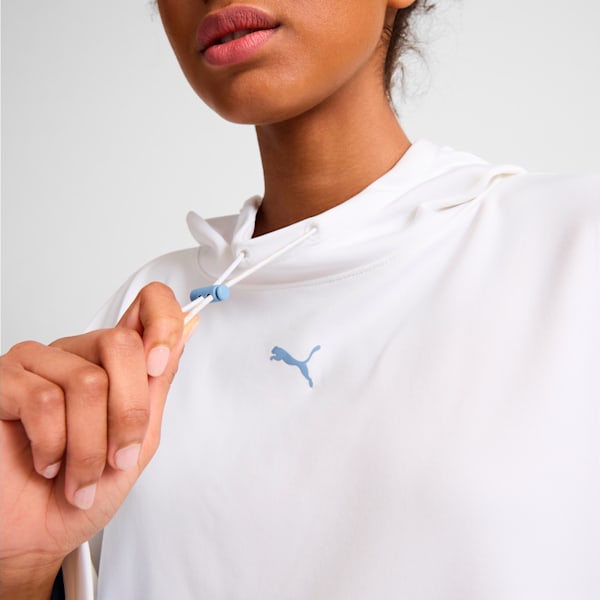 Chandail à capuchon PUMA FIT en tricot double, femme, PUMA White, extralarge