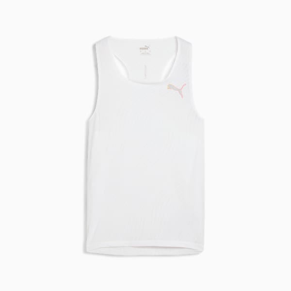 RUN ULTRASPUN Men's Running Singlet, PUMA White-AOP, extralarge